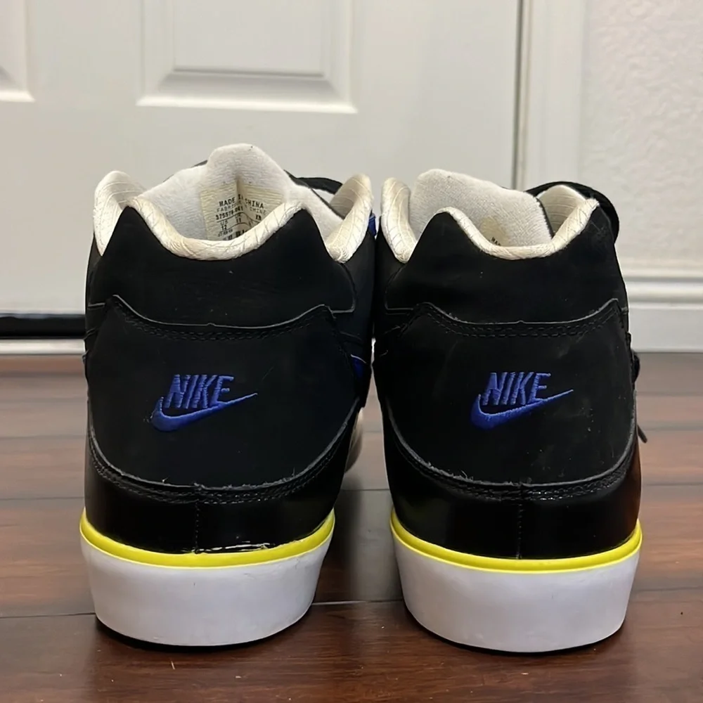 Nike Auto Force 180 Black Neon Green Blue size 12 High‎ Top Sneakers